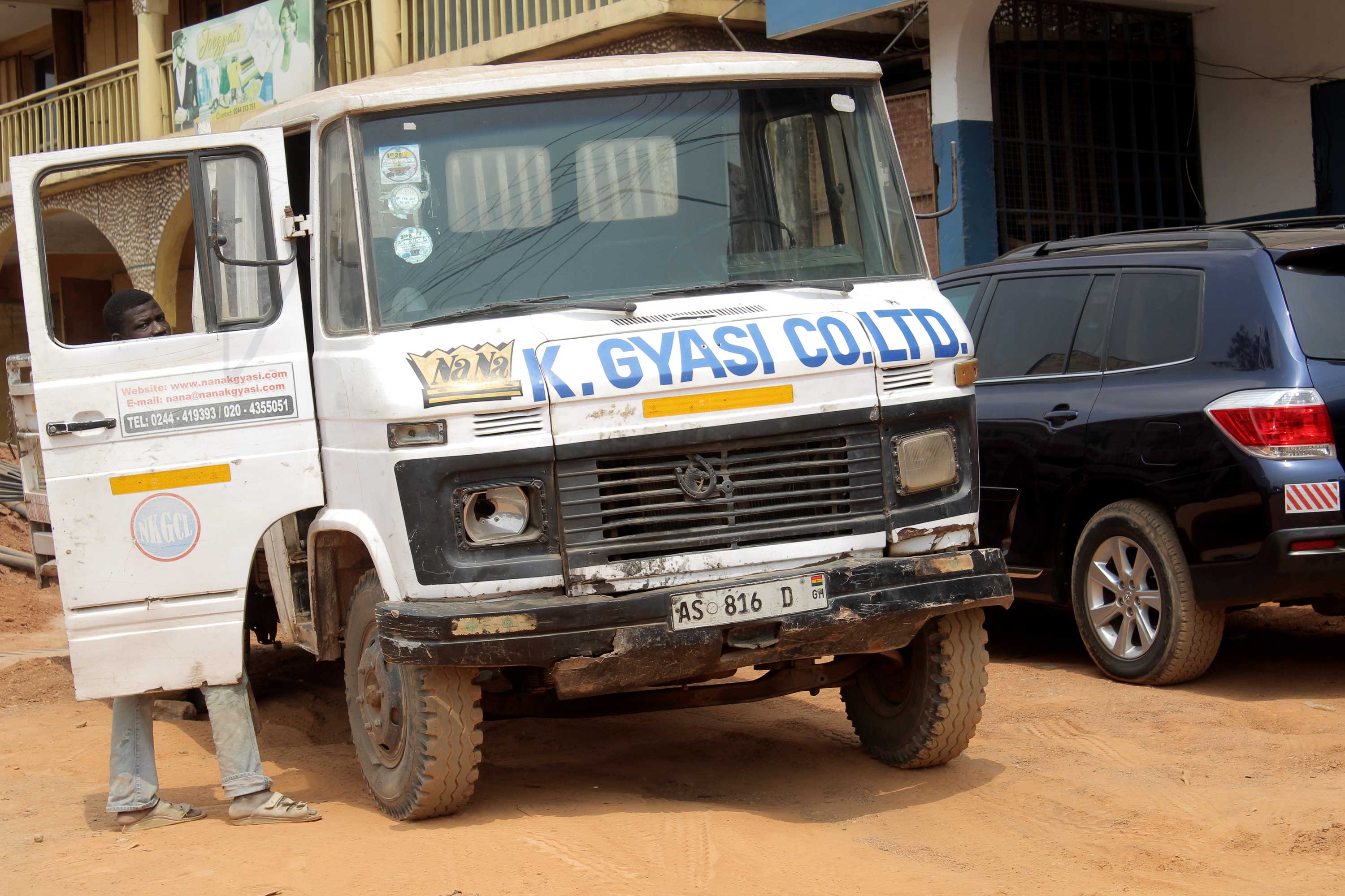 Nana K Gyasi delivery truck
